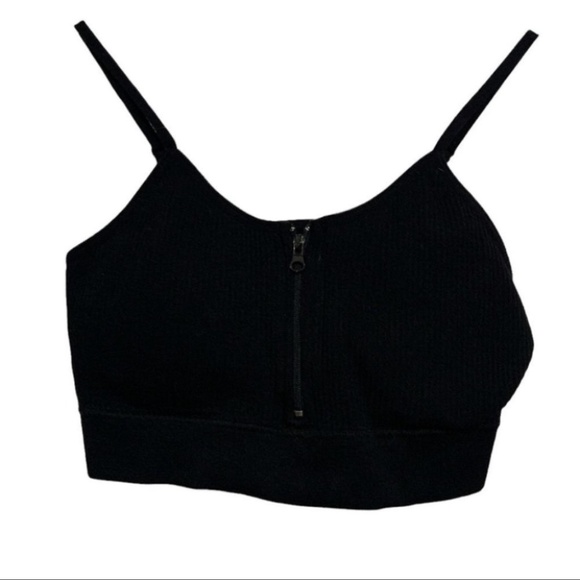 3/$30 Forever 21 padded front zip crop tank sports bra bralette - Picture 1 of 4